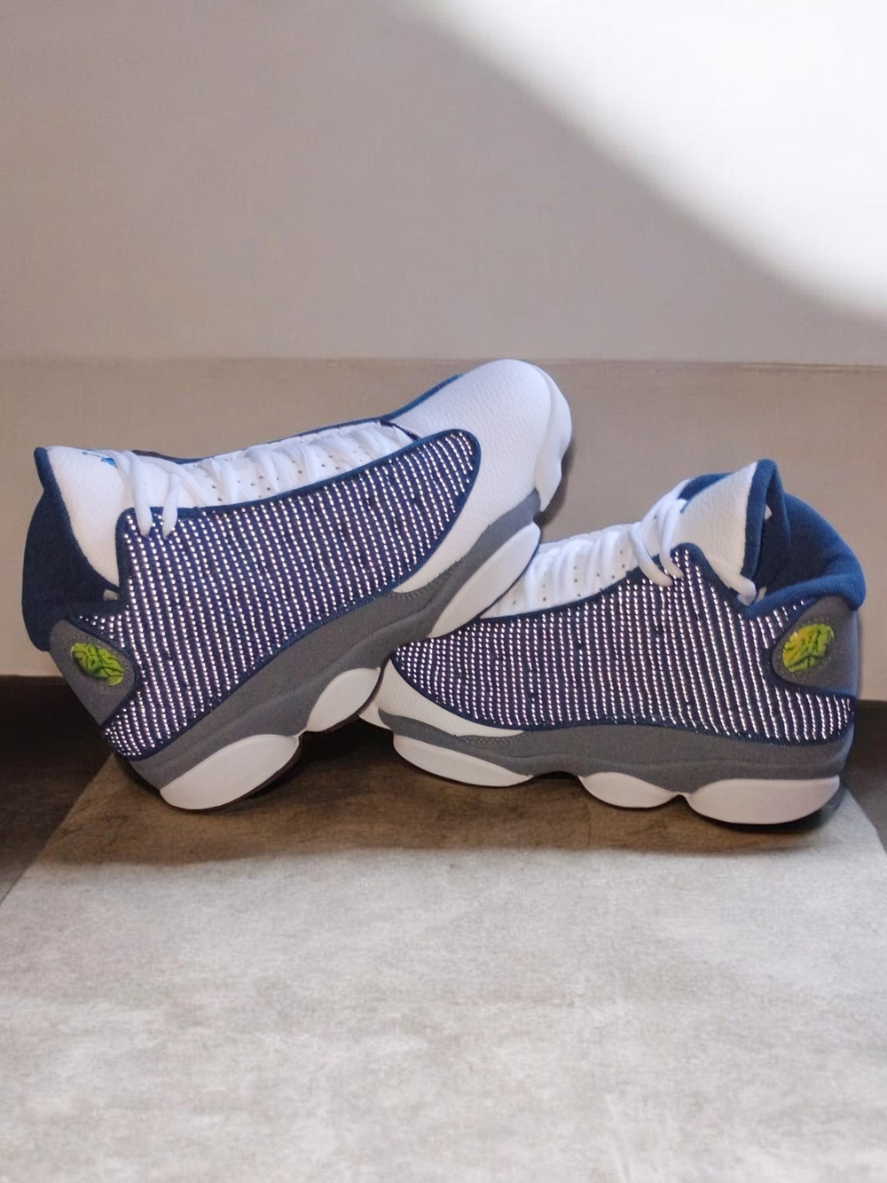 Men Navy and White Athletic Shoes - Brand Unspecified